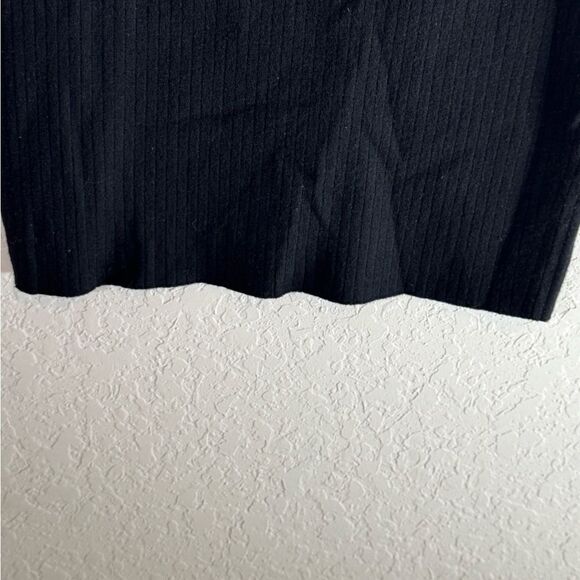 Vince Scoop Neck Ribbed Wool Blend Black Sweater Dress Size XS - Picture 10 of 12